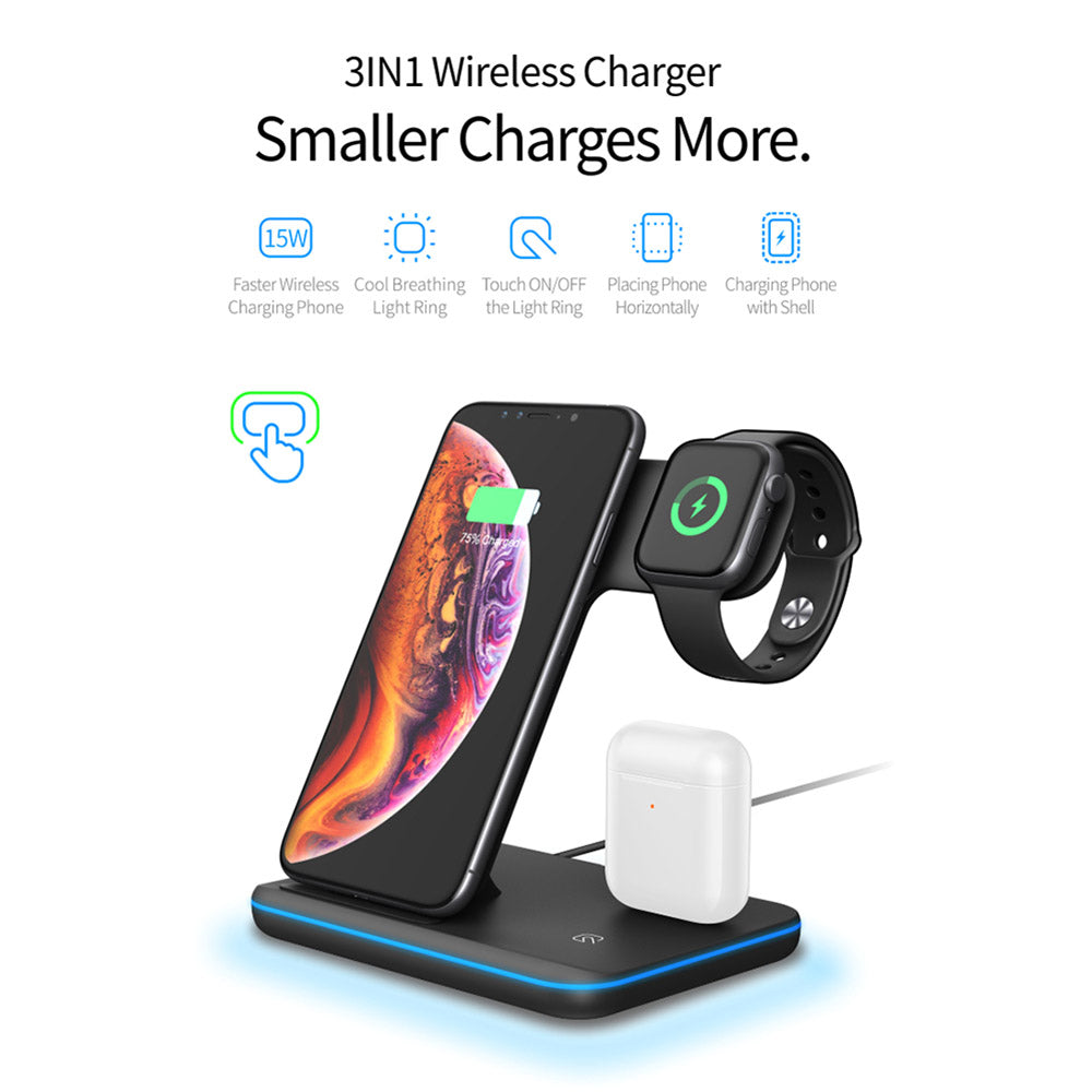 Wireless Fast Charger Stand 3 in 1